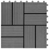 vidaXL 11 pcs Decking Tiles WPC 11.8"x11.8" 1 sqm Gray