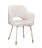 Applewood Accent Chair; Cream Velvet & Gold