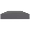 vidaXL Bookshelf Boards 4 pcs High Gloss Gray 31.5"x3.9"x0.6" Engineered Wood