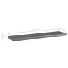 vidaXL Bookshelf Boards 8 pcs High Gloss Gray 15.7"x3.9"x0.6" Engineered Wood