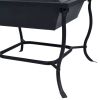 vidaXL Fire Pit Black 17.7"x17.7"x17.7" Steel