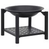 vidaXL Fire Pit with Poker 21.3"x21.3"x21.7" Steel