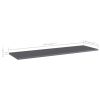 vidaXL Bookshelf Boards 8 pcs High Gloss Gray 39.4"x11.8"x0.6" Engineered Wood