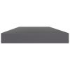 vidaXL Bookshelf Boards 8 pcs High Gloss Gray 15.7"x3.9"x0.6" Engineered Wood