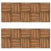 vidaXL Decking Tiles Vertical Pattern 11.8"x11.8" Acacia Set of 20