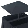 vidaXL Fire Pit Black 13.8"x13.8"x39" Steel