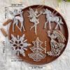 18 PCS Large Christmas Ornaments Set Hanging Christmas Tree Decorations; SnowFlakes Deers Angels Decorative Pendant 2022 Holiday Shatterproof Acrylic