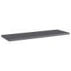 vidaXL Bookshelf Boards 4 pcs High Gloss Gray 23.6"x7.9"x0.6" Engineered Wood