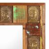 vidaXL Mirror with Buddha Cladding 31.5"x19.7" Solid Reclaimed Wood