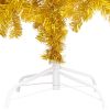 vidaXL Artificial Christmas Tree with Stand Gold 7 ft PET