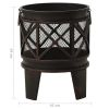 vidaXL Rustic Fire Pit with Poker Å’Â¶16.5"21.3" Steell