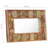 vidaXL Mirror with Buddha Cladding 31.5"x19.7" Solid Reclaimed Wood