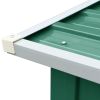 vidaXL Garden Log Storage Shed Galvanized Steel 129.9"x36.2"x60.2" Green