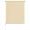 vidaXL Outdoor Roller Blind Cream 31.5"x55.1" HDPE