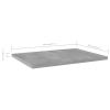 vidaXL Bookshelf Boards 4 pcs Concrete Gray 15.7"x11.8"x0.6" Engineered Wood