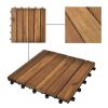 vidaXL Decking Tiles Vertical Pattern 11.8"x11.8" Acacia Set of 20