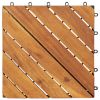 vidaXL Decking Tiles 10 pcs 11.8"x11.8" Solid Acacia Wood