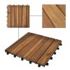 vidaXL Decking Tiles Vertical Pattern 11.8"x11.8" Acacia Set of 30