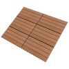 vidaXL WPC Tiles 23.6"x11.8" 6 pcs 10.8ftÂ¬â‰¤ Brown