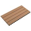 vidaXL Decking Tiles 6 pcs WPC 23.6"x11.8" 11.6 ftÂ¬â‰¤ Brown