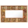 vidaXL Mirror with Buddha Cladding 31.5"x19.7" Solid Reclaimed Wood