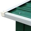 vidaXL Log Storage Shed Galvanized Steel 67.7"x35.8"x60.6" Green