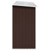 vidaXL Garden Log Storage Shed Galvanized Steel 129.9"x33.1"x59.8" Brown