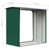 vidaXL Log Storage Shed Galvanized Steel 67.7"x35.8"x60.6" Green