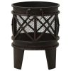 vidaXL Rustic Fire Pit with Poker Å’Â¶16.5"21.3" Steell