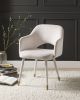 Applewood Accent Chair; Cream Velvet & Gold