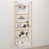 Solid Bamboo wood 5 tires book shelf