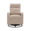 JiaDa Upholstered Recliner and Swivel Glider.Rocking Chair for Nursery in Misty Grey.Modern Style One Left Bag