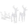 vidaXL Reindeers & Sleigh Christmas Decoration 240 LEDs Acrylic