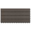 vidaXL Decking Tiles 6 pcs WPC 23.6"x11.8" 11.6 ftÂ¬â‰¤ Dark Brown