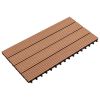 vidaXL WPC Tiles 23.6"x11.8" 6 pcs 10.8ftÂ¬â‰¤ Brown