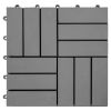 vidaXL Decking Tiles 20 pcs Gray Wash 11.8"x11.8" Solid Acacia Wood