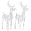 vidaXL Reindeers & Sleigh Christmas Decoration 240 LEDs Acrylic