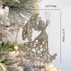 18 PCS Large Christmas Ornaments Set Hanging Christmas Tree Decorations; SnowFlakes Deers Angels Decorative Pendant 2022 Holiday Shatterproof Acrylic