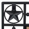 vidaXL Garden Wall Mirror Rectangular 23.6"x43.3" Black