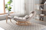 COOLMORE living room Comfortable rocking chair living room chair Beige