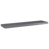 vidaXL Bookshelf Boards 8 pcs High Gloss Gray 15.7"x3.9"x0.6" Engineered Wood