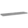 vidaXL Bookshelf Boards 8 pcs Concrete Gray 15.7"x3.9"x0.6" Engineered Wood