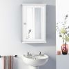 Wall Mounted  Bedroom Mirror Jewelry Cabinet Bathroom Storage Box