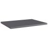 vidaXL Bookshelf Boards 8 pcs High Gloss Gray 15.7"x11.8"x0.6" Engineered Wood