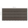 vidaXL Decking Tiles 6 pcs WPC 23.6"x11.8" 11.6 ftÂ¬â‰¤ Dark Brown