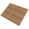 vidaXL Decking Tiles 6 pcs WPC 23.6"x11.8" 11.6 ftÂ¬â‰¤ Brown