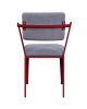 Cargo Chair; Gray Fabric & Red