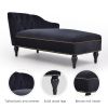 [New+Video] 58" Velvet Chaise Lounge; Button Tufted Right Arm Facing Lounge Chair with Nailhead Trim & Solid Wood Legs for Living Room or Office; Slee