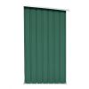 vidaXL Garden Log Storage Shed Galvanized Steel 64.2"x32.7"x60.6" Green