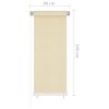 vidaXL Outdoor Roller Blind Cream 23.6"x55.1" HDPE